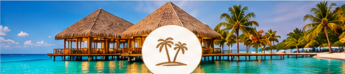 Tropical overwater villas